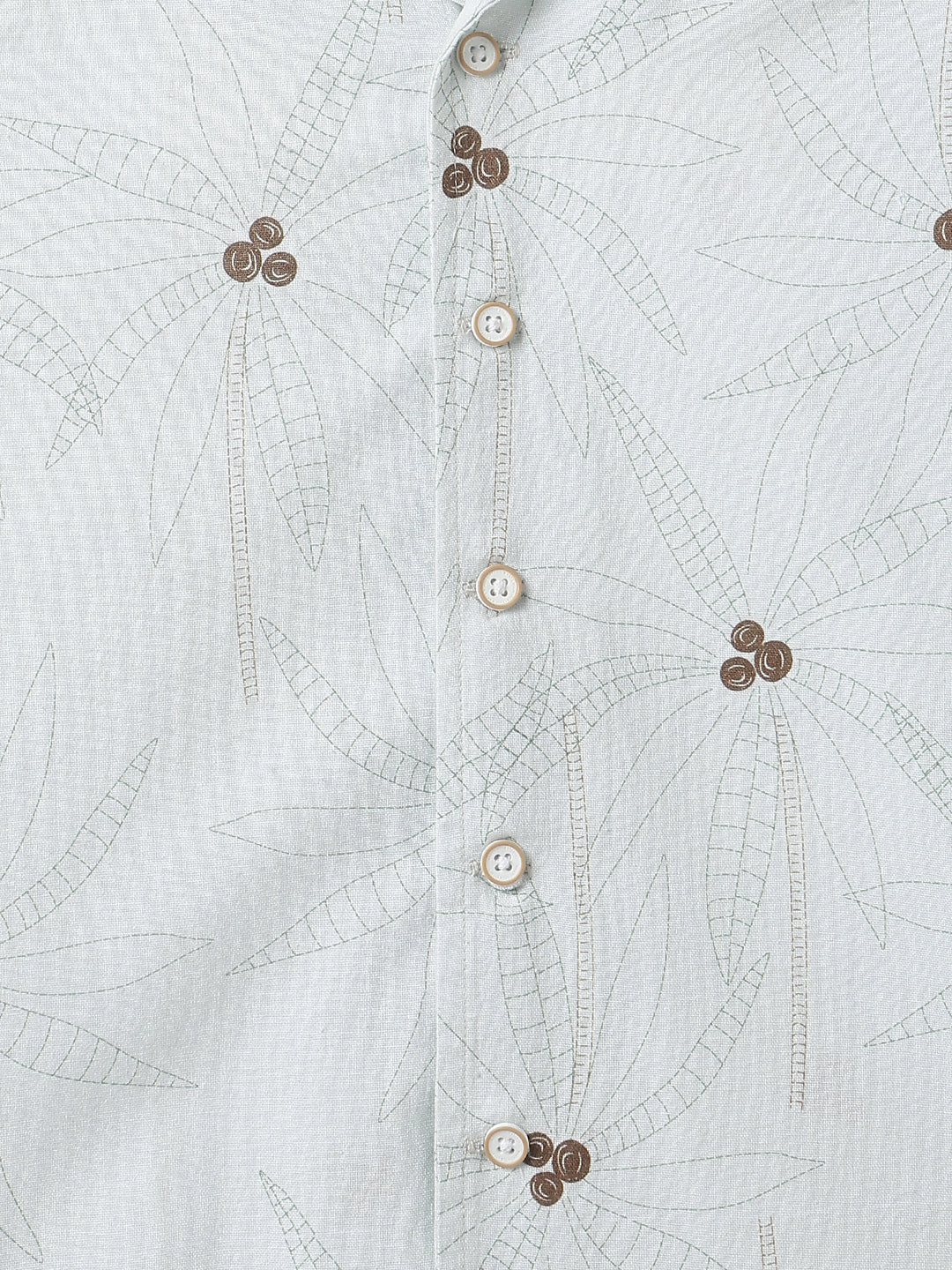 Boys Cotton Off White Printed Shirt