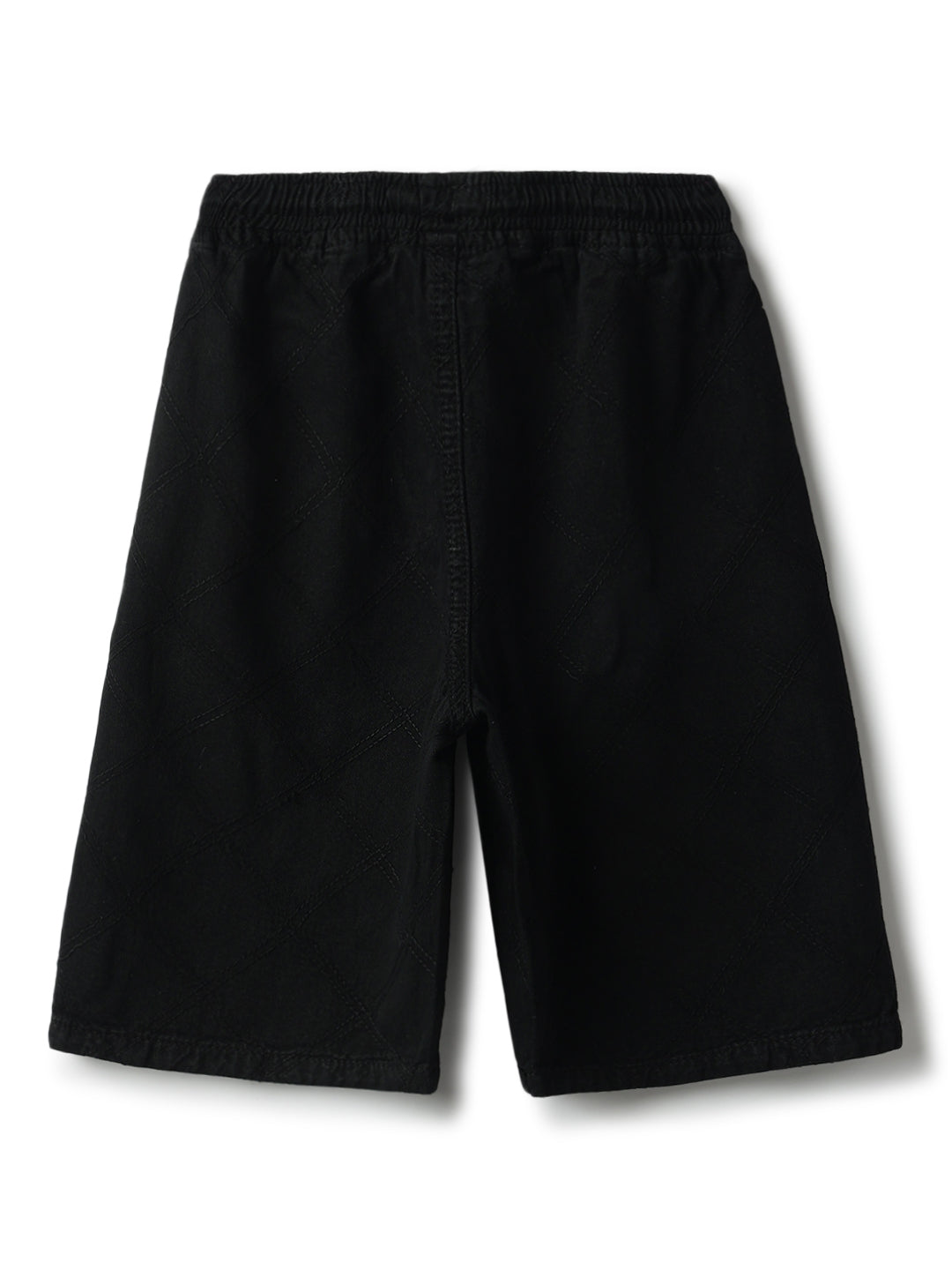 Boys Black Cotton Shorts