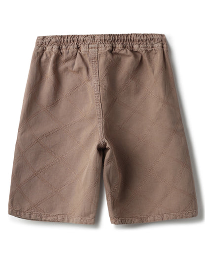 Boys Brown Cotton Shorts