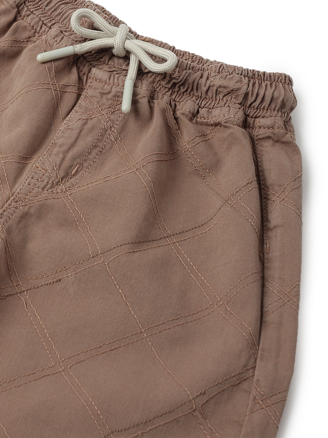 Boys Brown Cotton Shorts