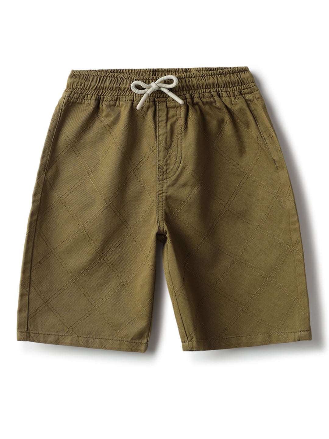 Boys Green Cotton Shorts