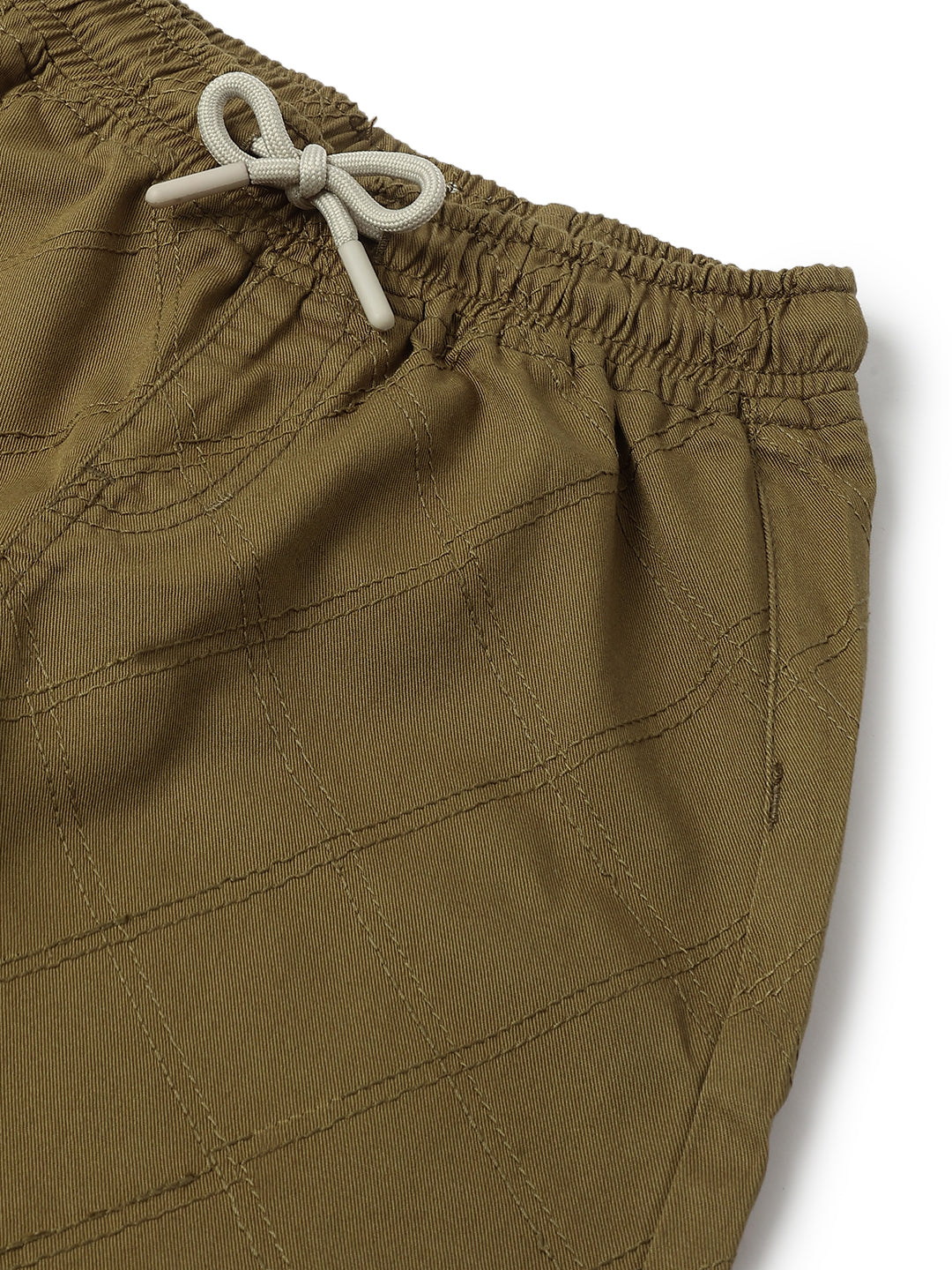 Boys Green Cotton Shorts