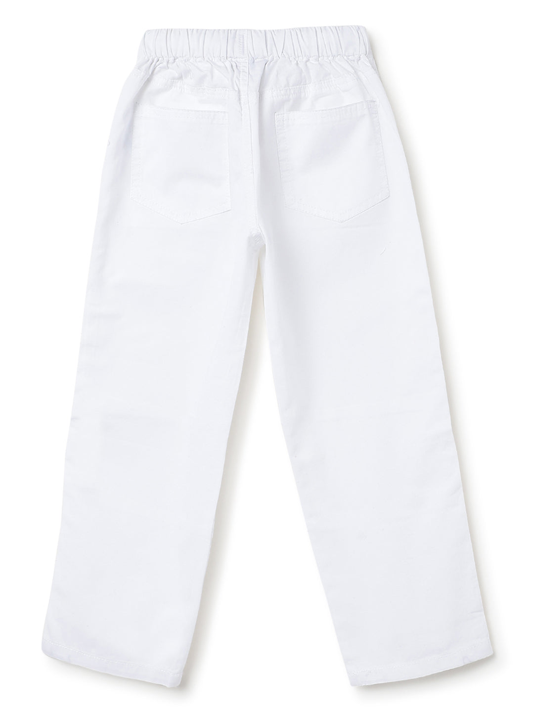 Boys & Girls White Cotton Pants