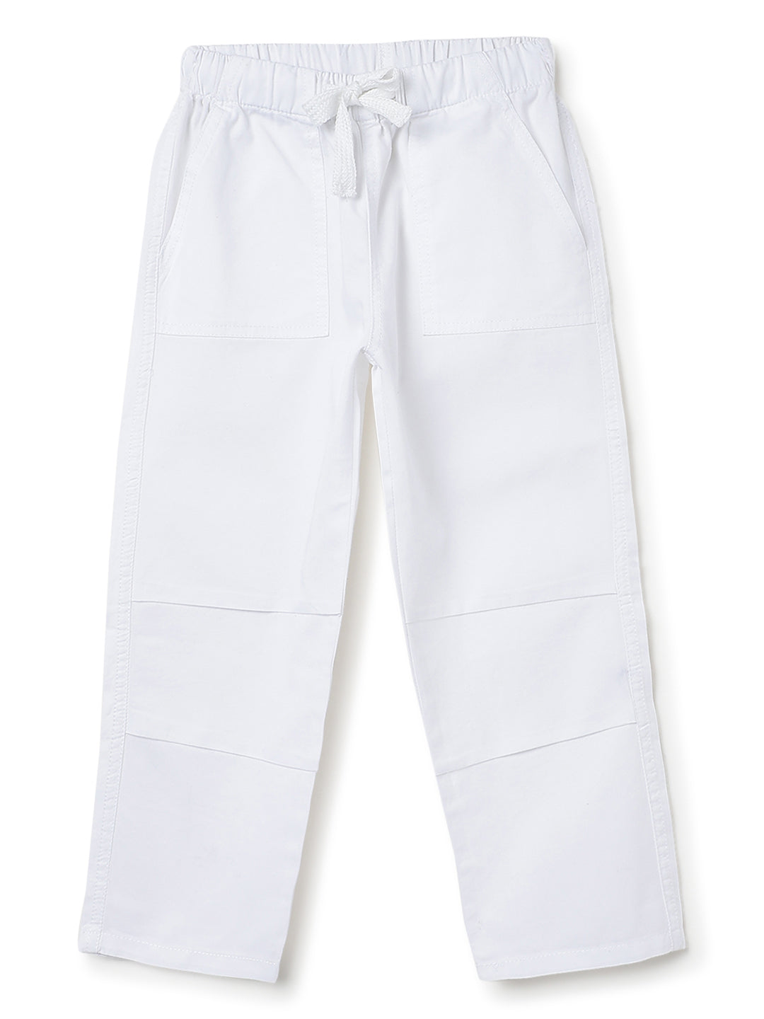 Boys & Girls White Cotton Pants