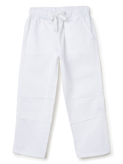 Boys & Girls White Cotton Pants