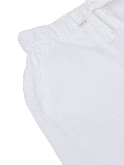 Boys & Girls White Cotton Pants