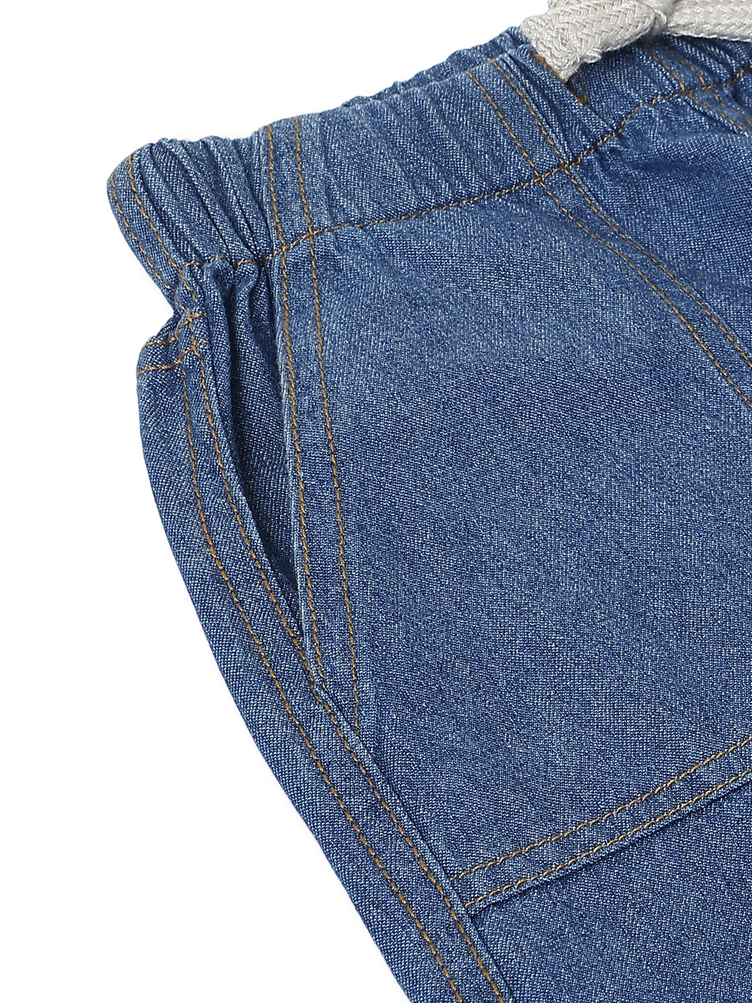 Boys & Girls Blue Parachute Fit Denim Pants