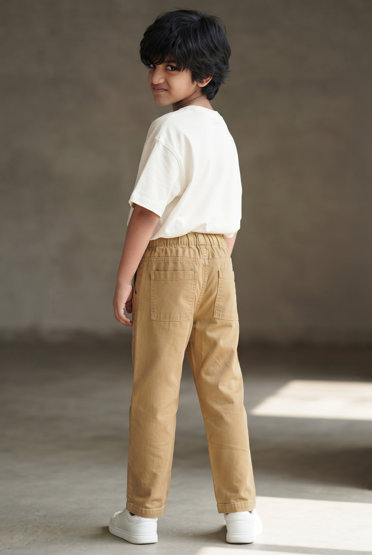 Boys & Girls Unisex Cotton Khaki Parachute Pant