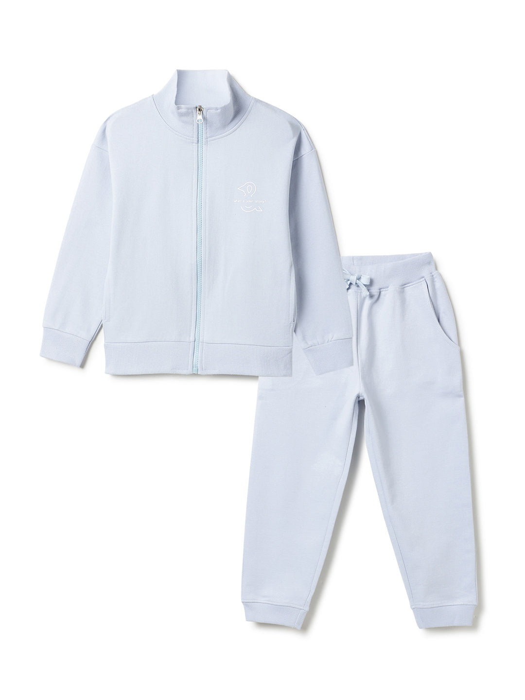 Unisex Blue Fleece Oversized Co-ord Set