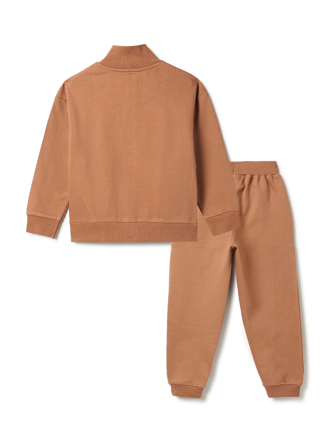 Unisex Brown Fleece Oversized Co-ord Set