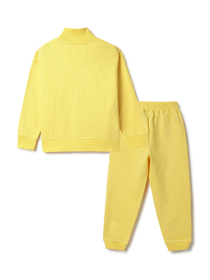 Unisex Yellow Fleece Oversized Co-ord Set