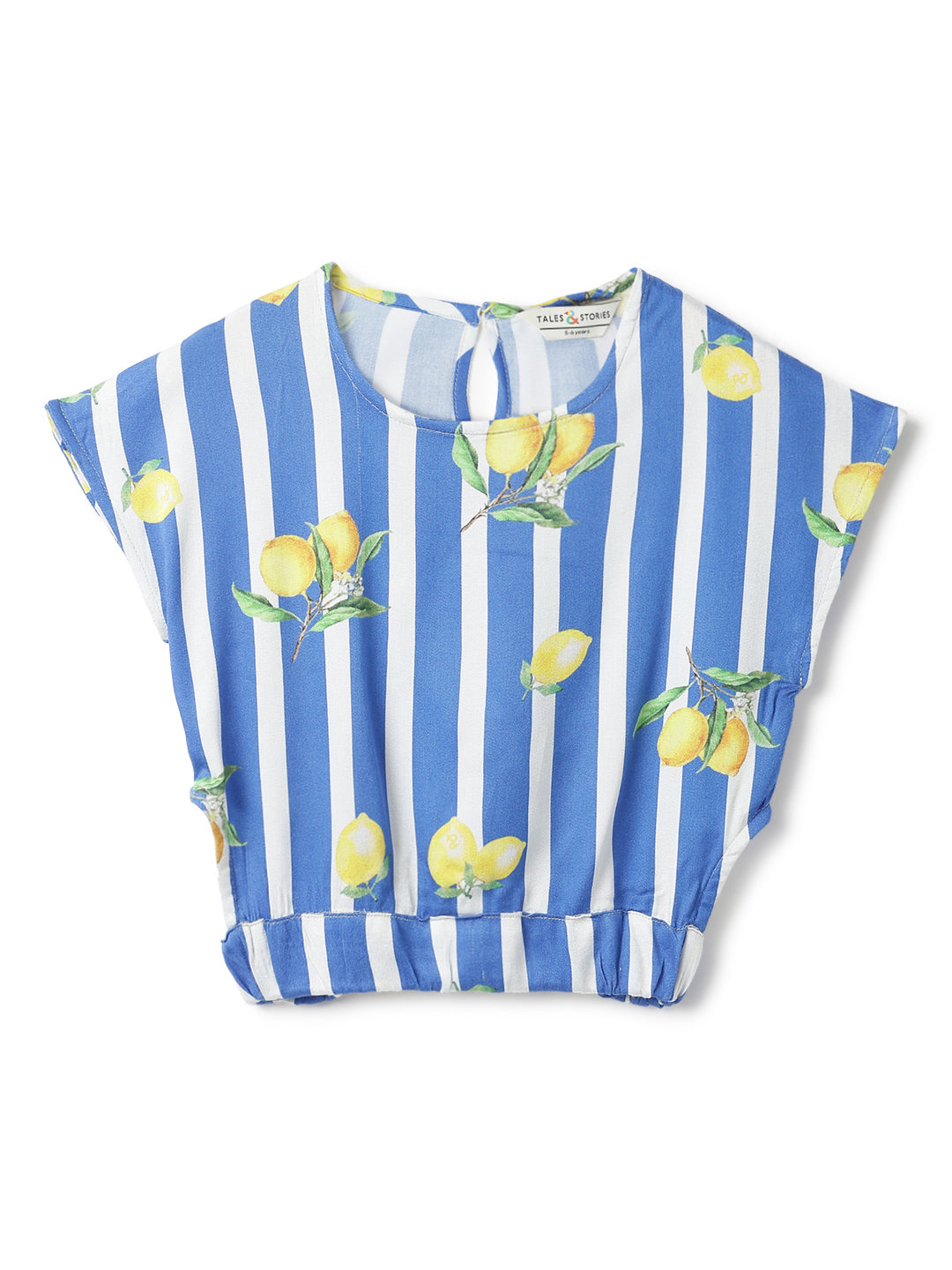 Girls Blue Striped Top