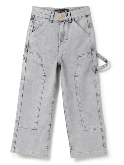 Boys Grey Denim Carpenter Fit Jeans