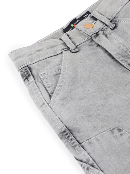 Boys Grey Denim Carpenter Fit Jeans