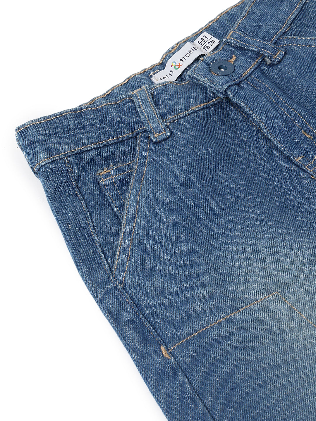 Boys Dark Blue Denim Carpenter Fit Jeans