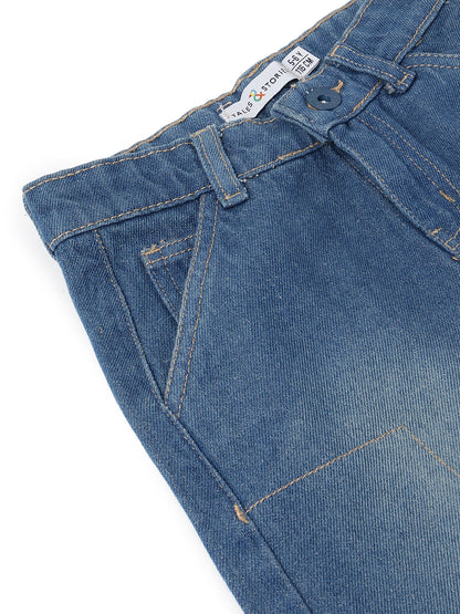 Boys Dark Blue Denim Carpenter Fit Jeans