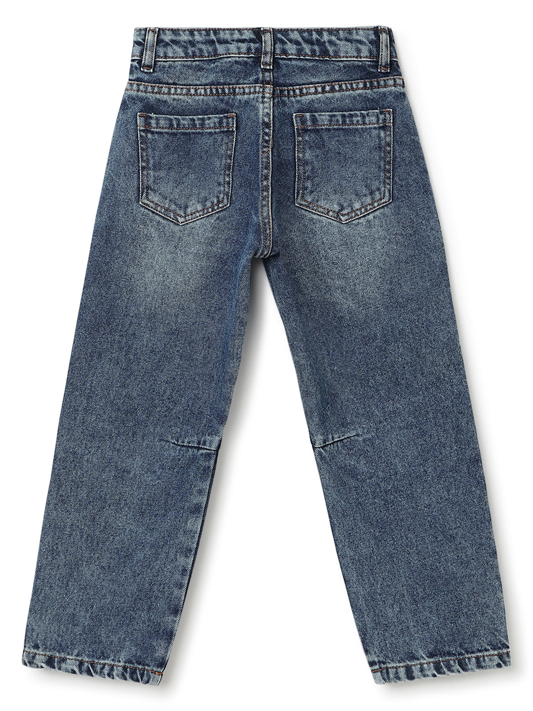 Boys Blue Barrel Fit Denim Jeans