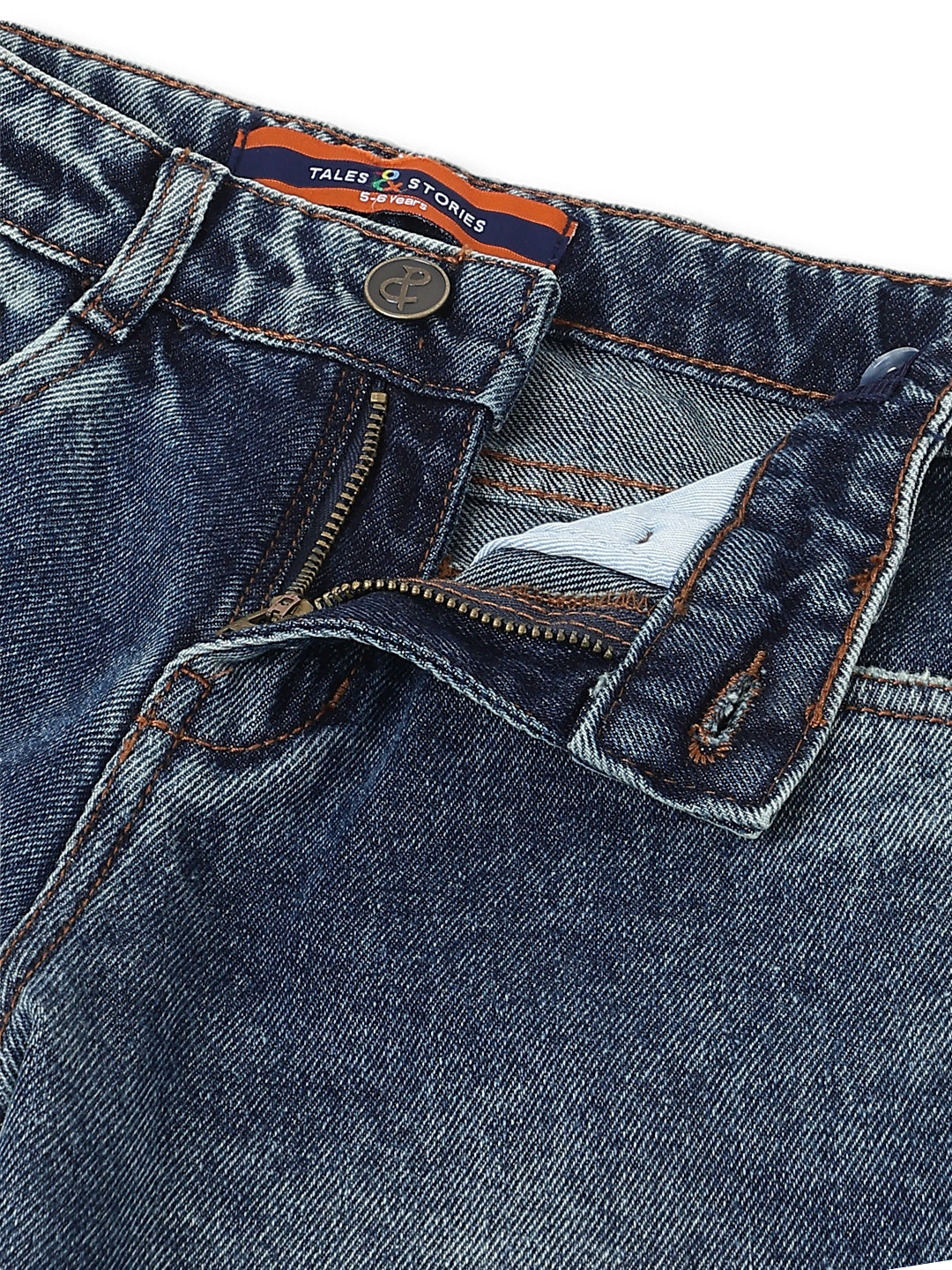 Boys Blue Barrel Fit Denim Jeans