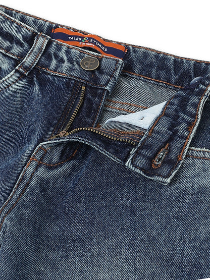 Boys Blue Barrel Fit Denim Jeans