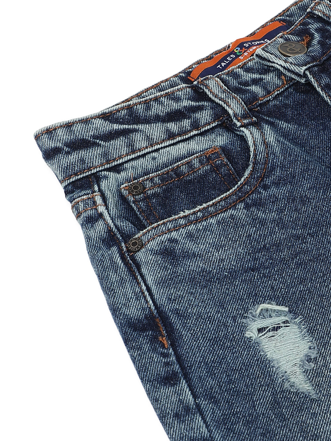 Boys Blue Barrel Fit Denim Jeans