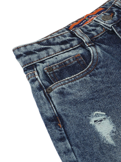 Boys Blue Barrel Fit Denim Jeans