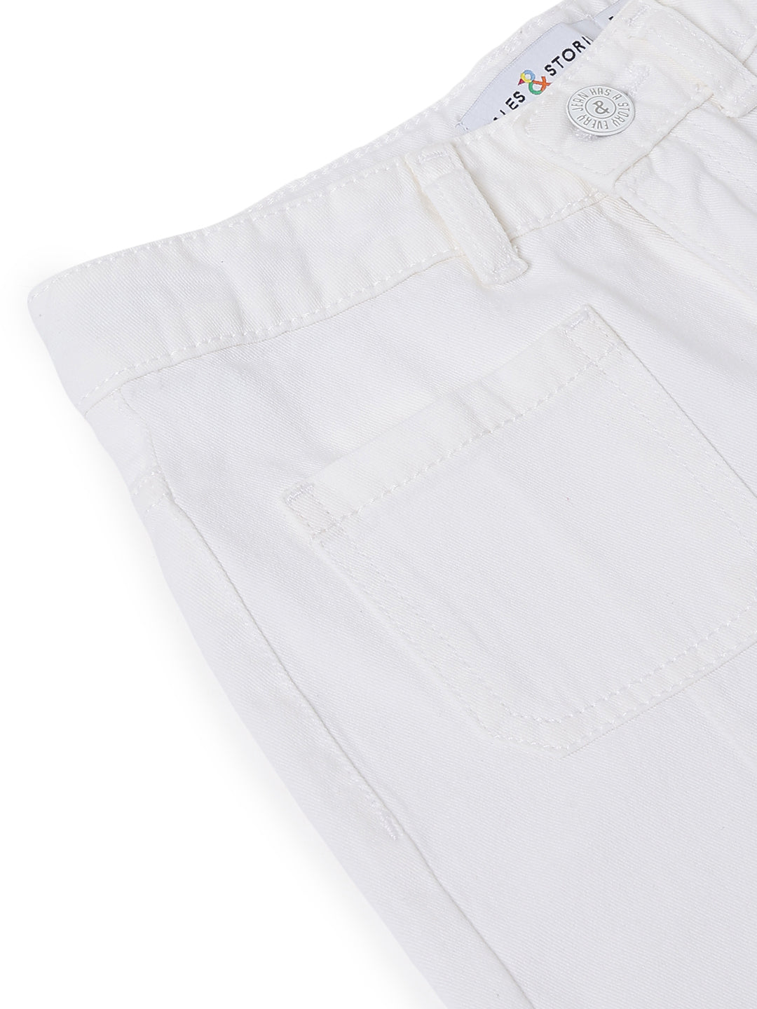 Girls White Denim Wide Leg Fit Jeans