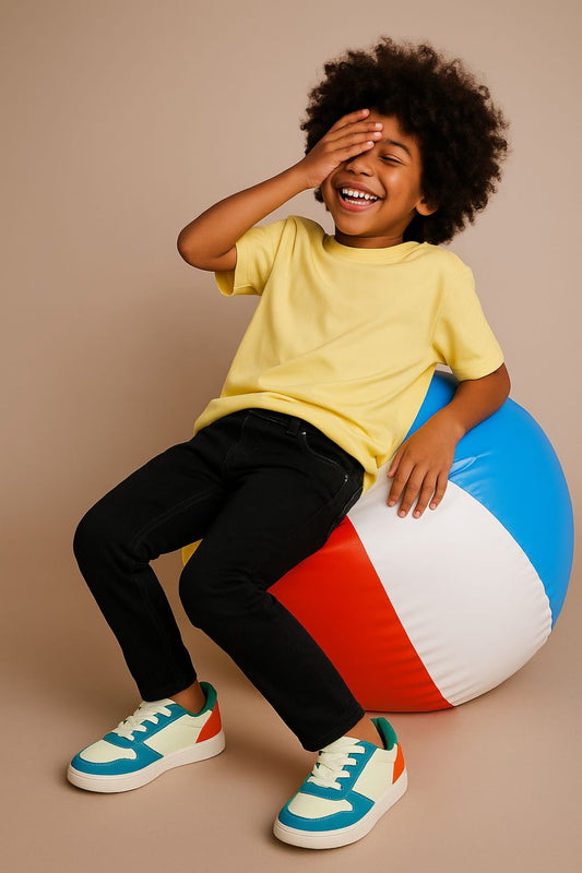 Boys Lycra Black Solid Jeans