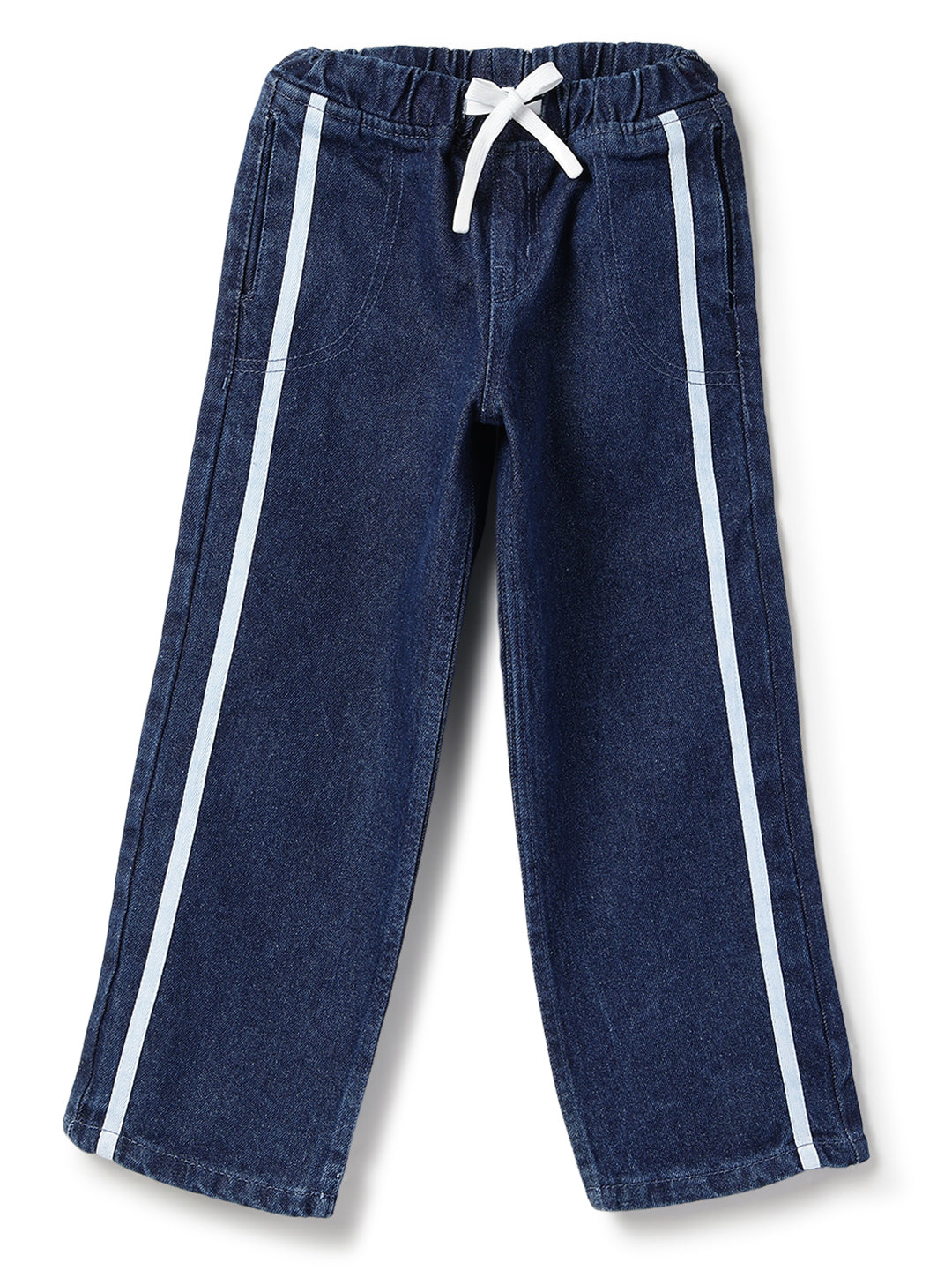 Boys Dark Blue Denim Jogger Baggy Fit Jeans