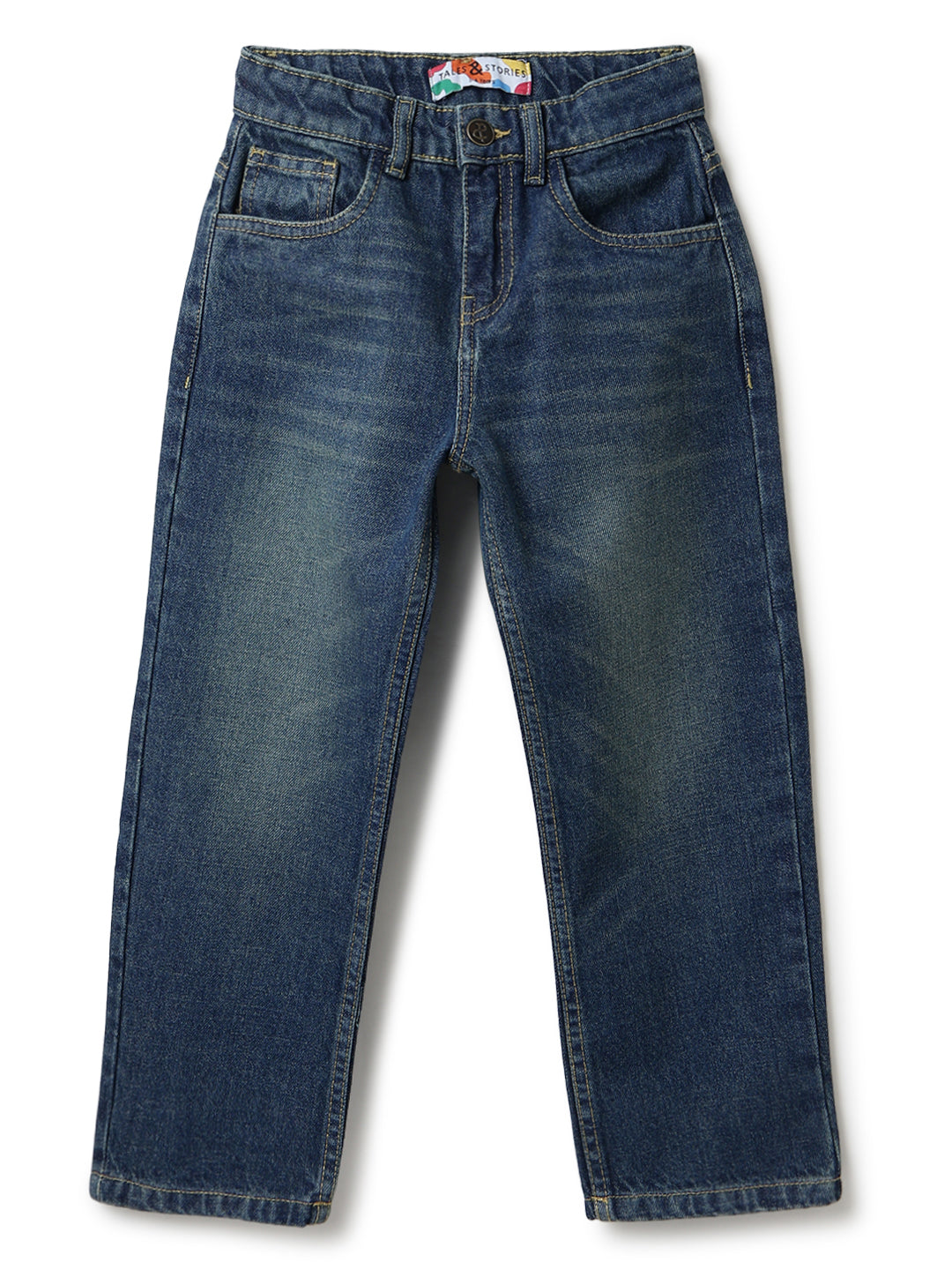 Boys Dark Blue Denim Baggy Fit Jeans