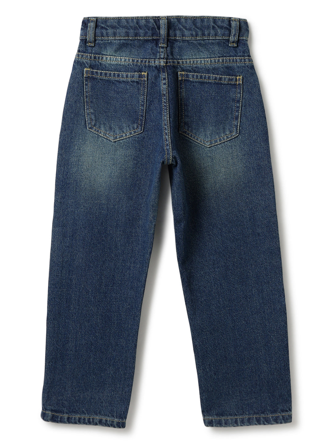 Boys Dark Blue Denim Baggy Fit Jeans