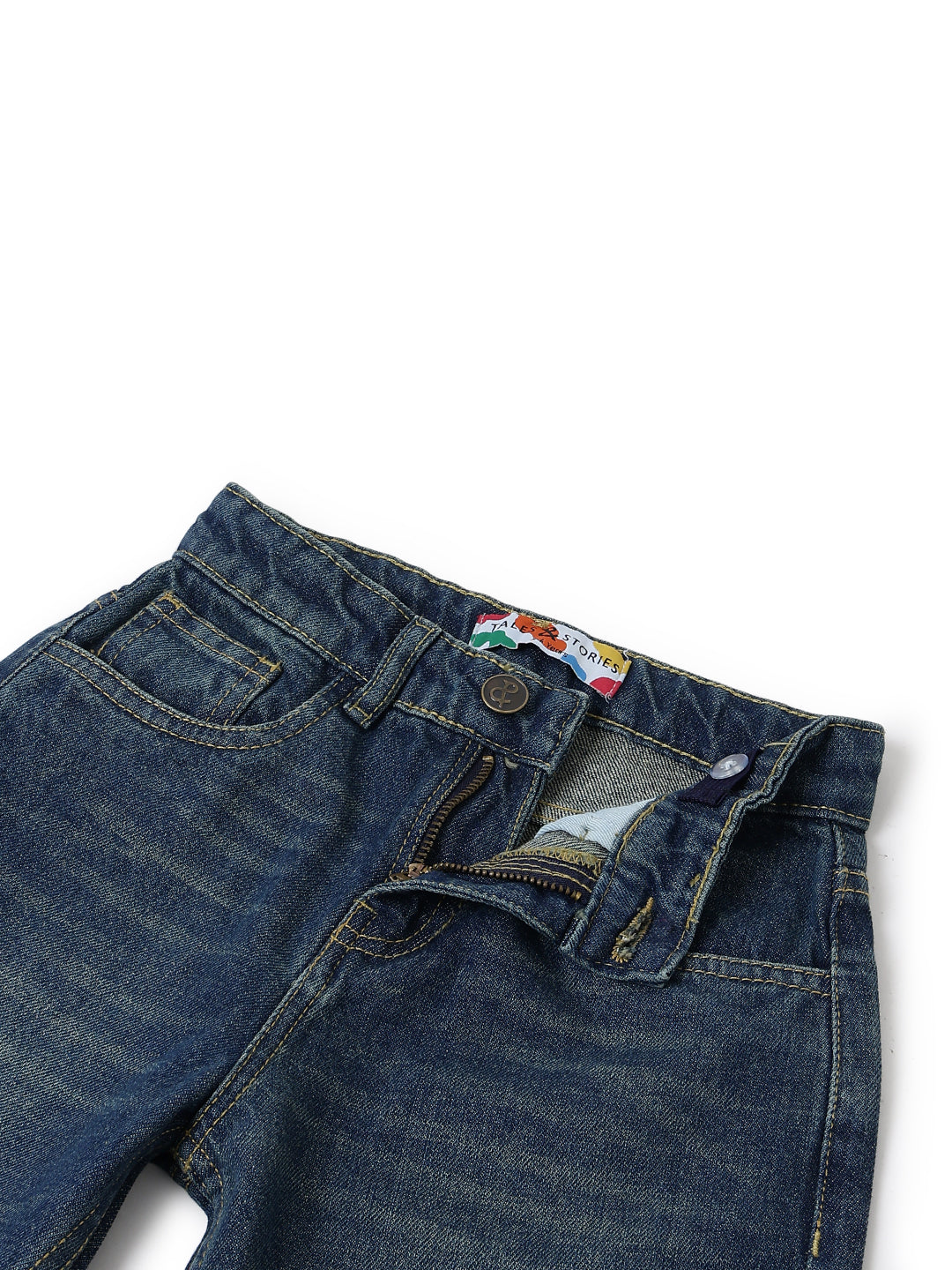 Boys Dark Blue Denim Baggy Fit Jeans