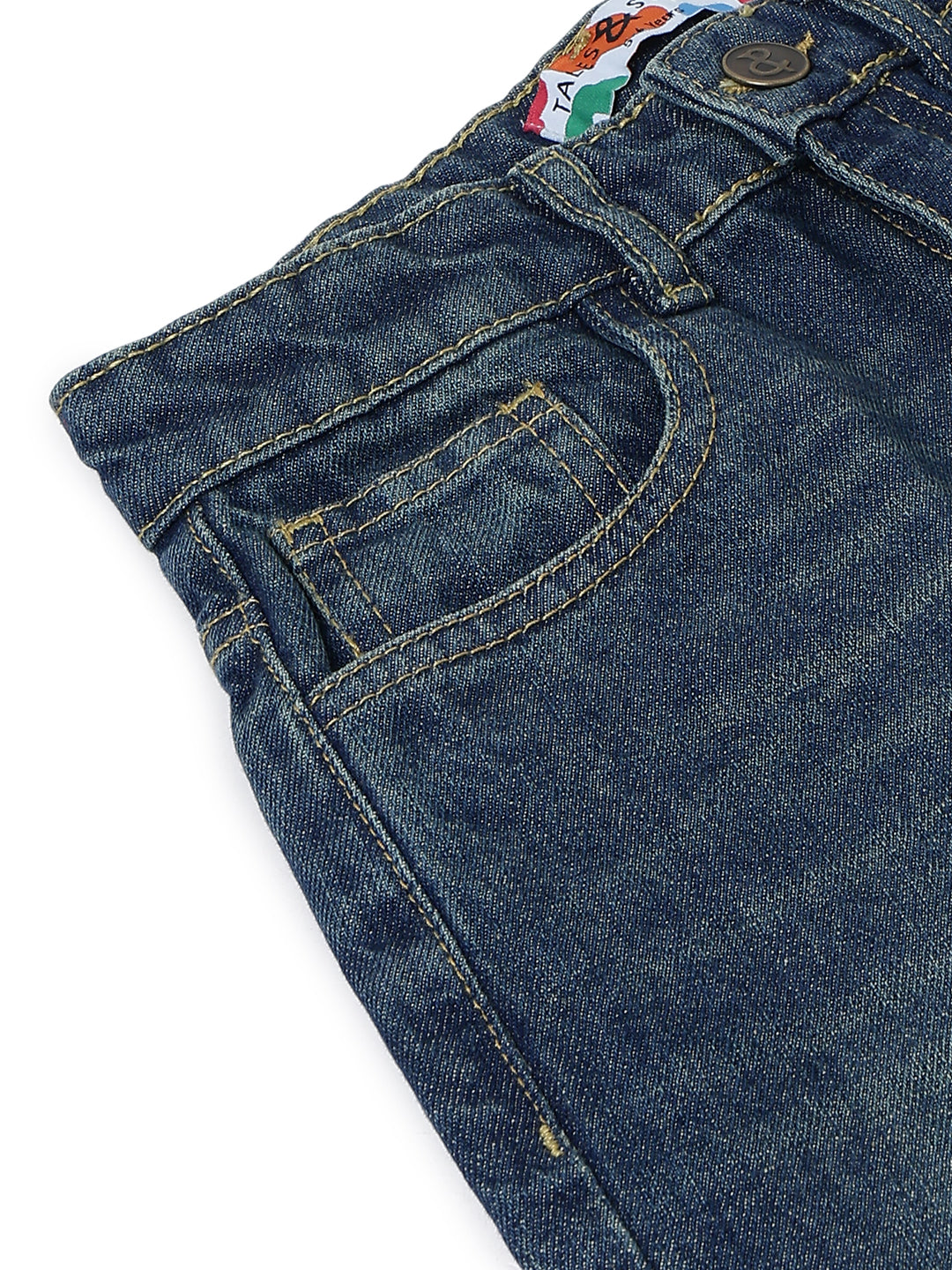 Boys Dark Blue Denim Baggy Fit Jeans