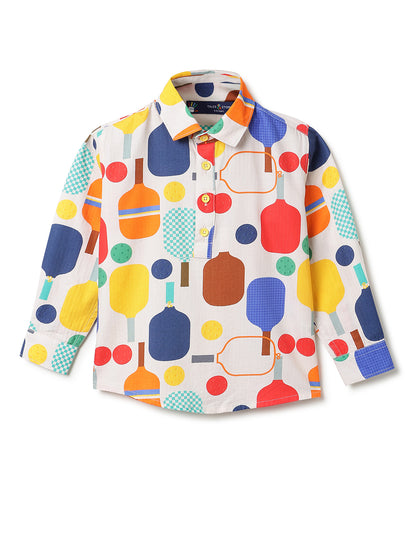 Boys Multicolor Printed Shirt