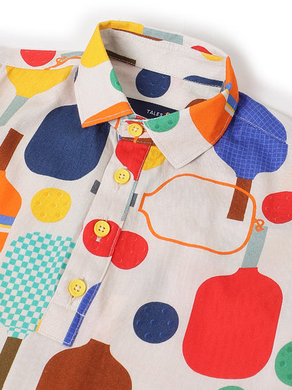 Boys Multicolor Printed Shirt