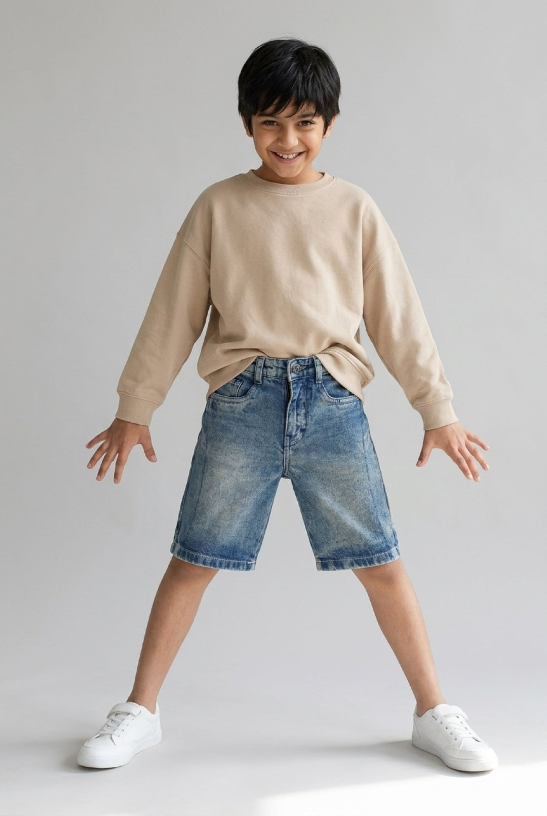Boys Blue Denim Bermuda Shorts