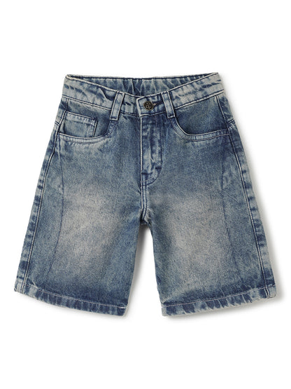 Boys Blue Denim Bermuda Shorts