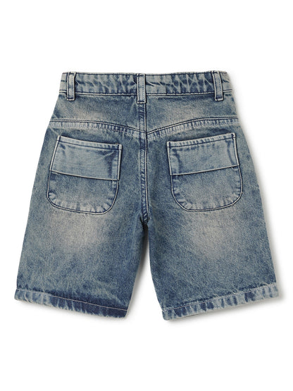 Boys Blue Denim Bermuda Shorts