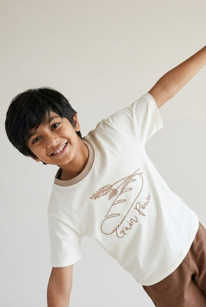 Boys Off White Oversized Fit T-Shirt