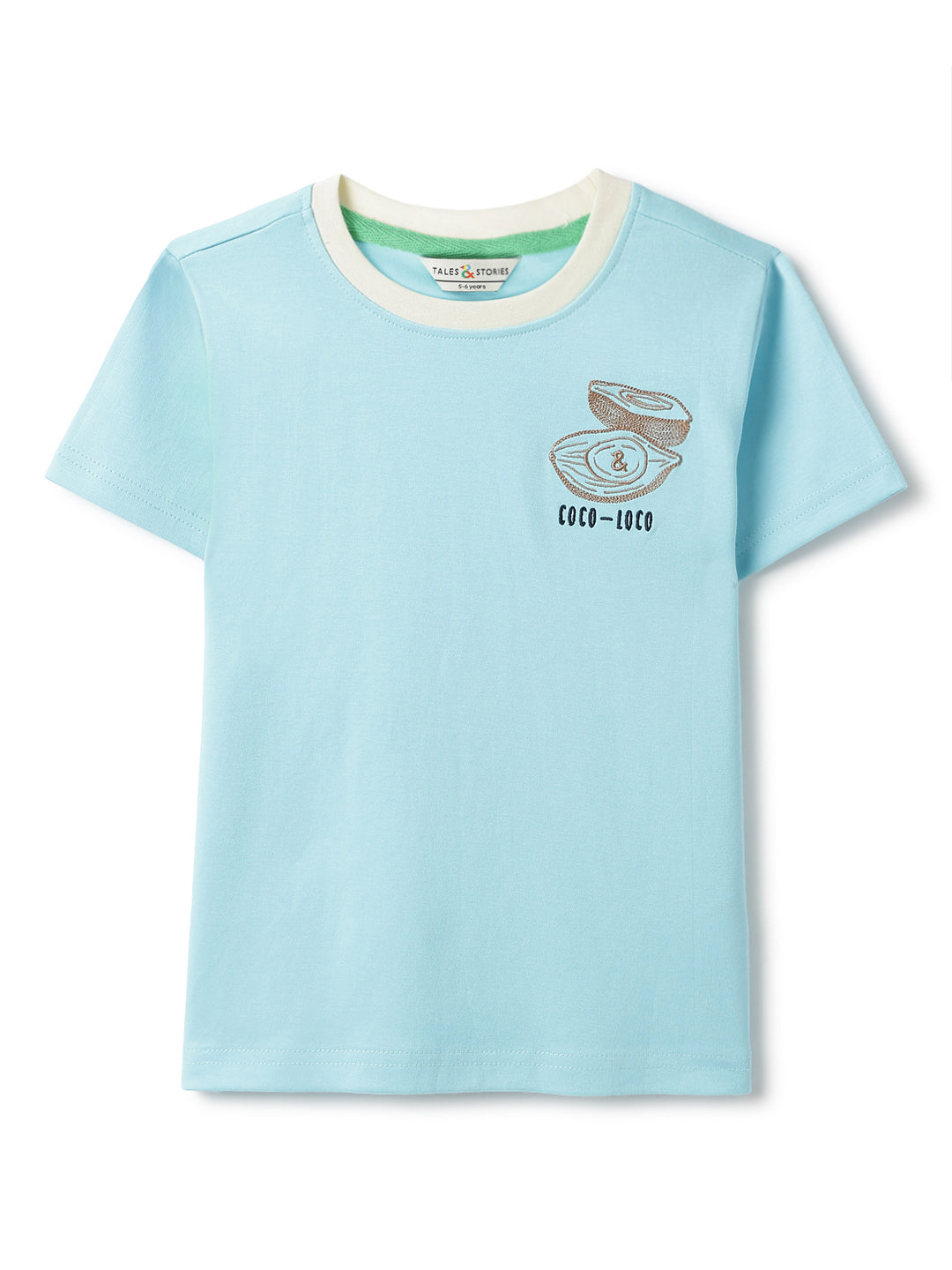 Boys Light Blue Printed T-Shirt