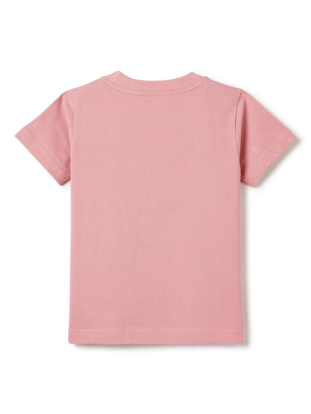 Boys Cotton Dusty Pink Printed Casual T-Shirt