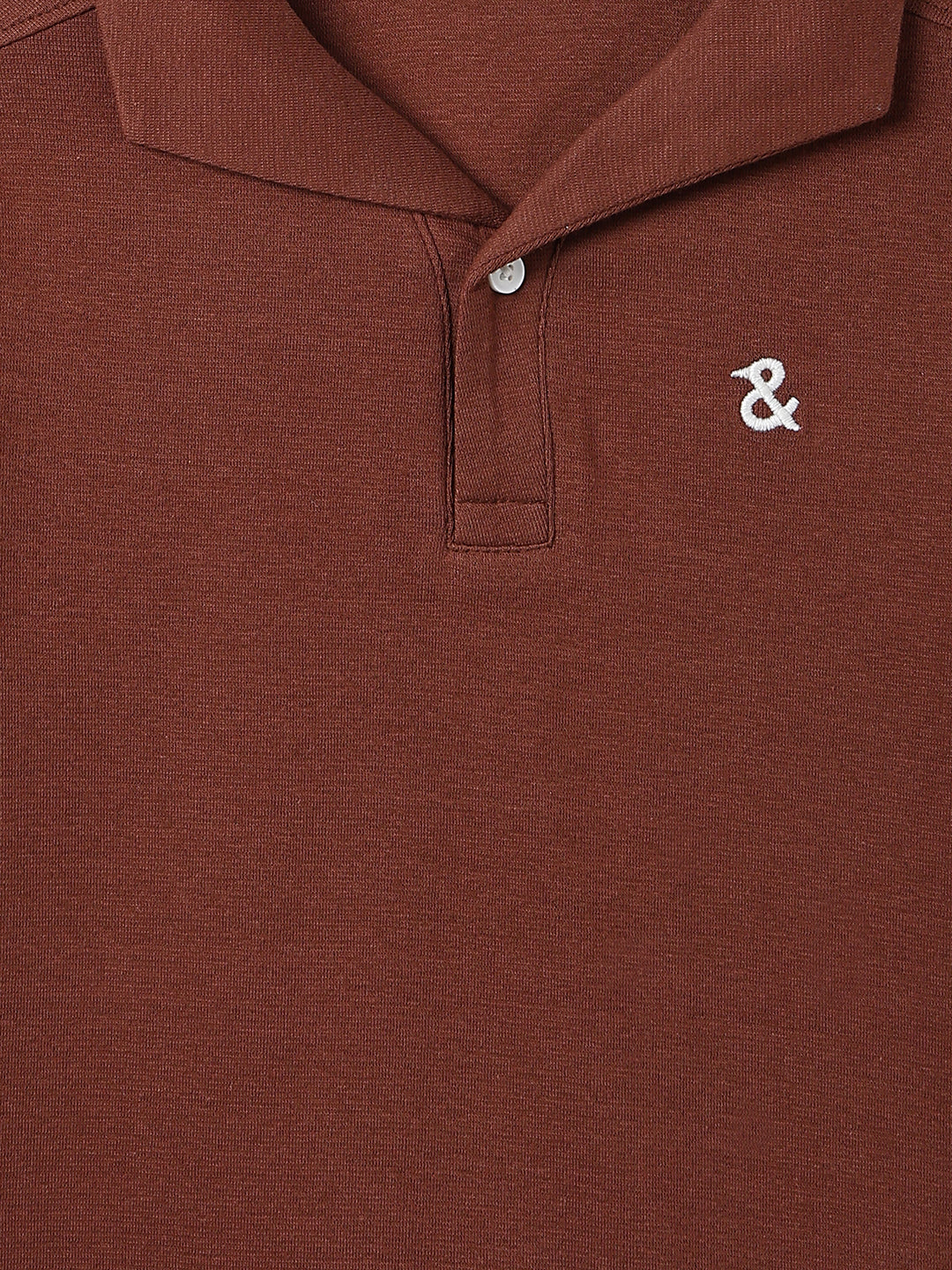 Boys Brown Solid Loose Fit Polo T-Shirt