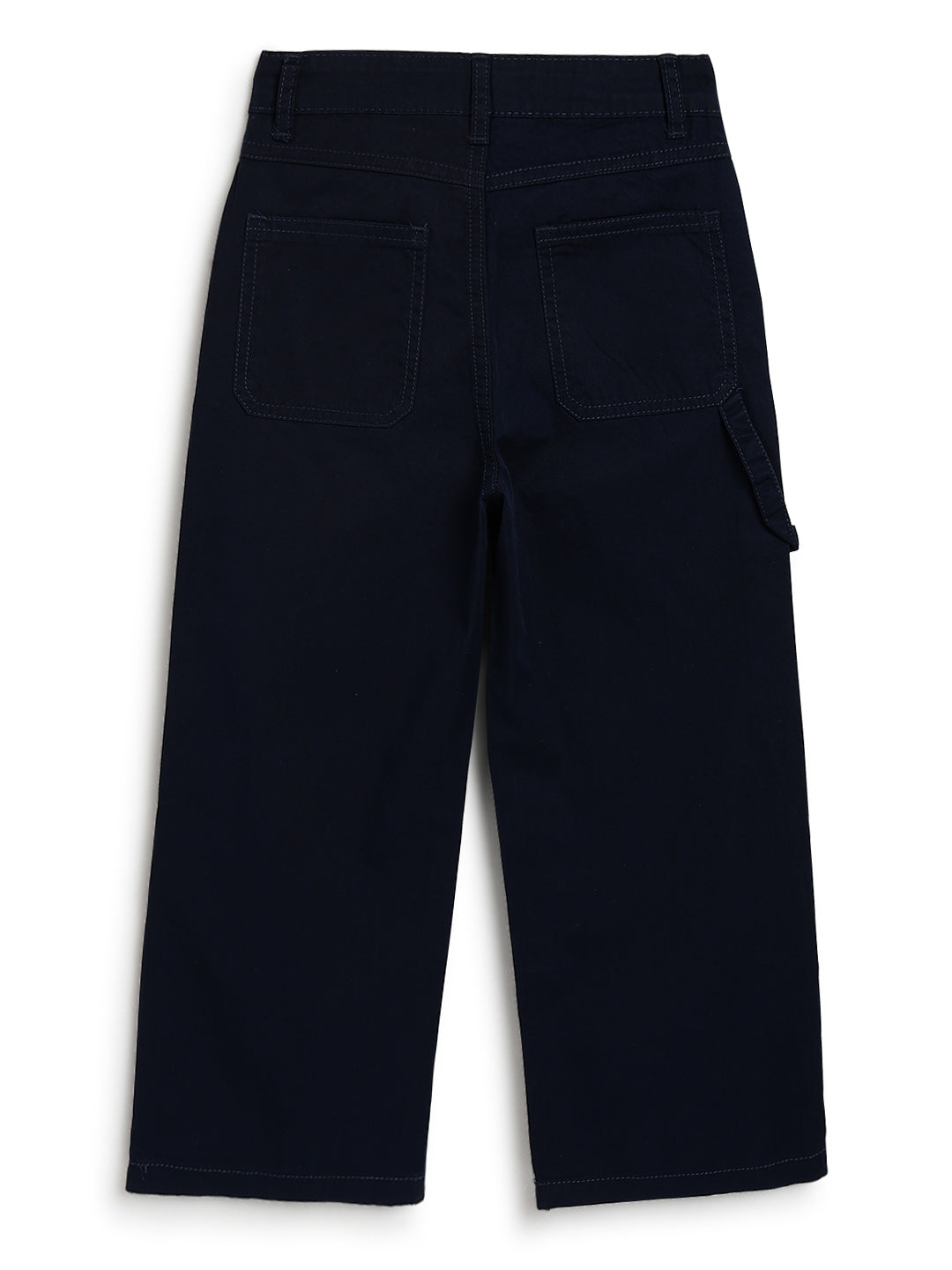 Boys Cotton Twill Navy Blue Carpenter Fit Trouser