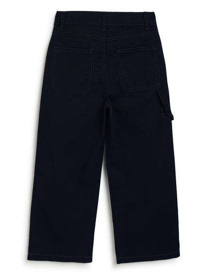 Boys Cotton Twill Navy Blue Carpenter Fit Trouser