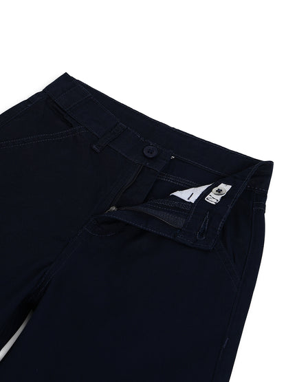 Boys Cotton Twill Navy Blue Carpenter Fit Trouser
