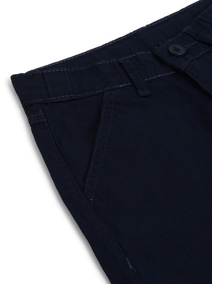 Boys Cotton Twill Navy Blue Carpenter Fit Trouser