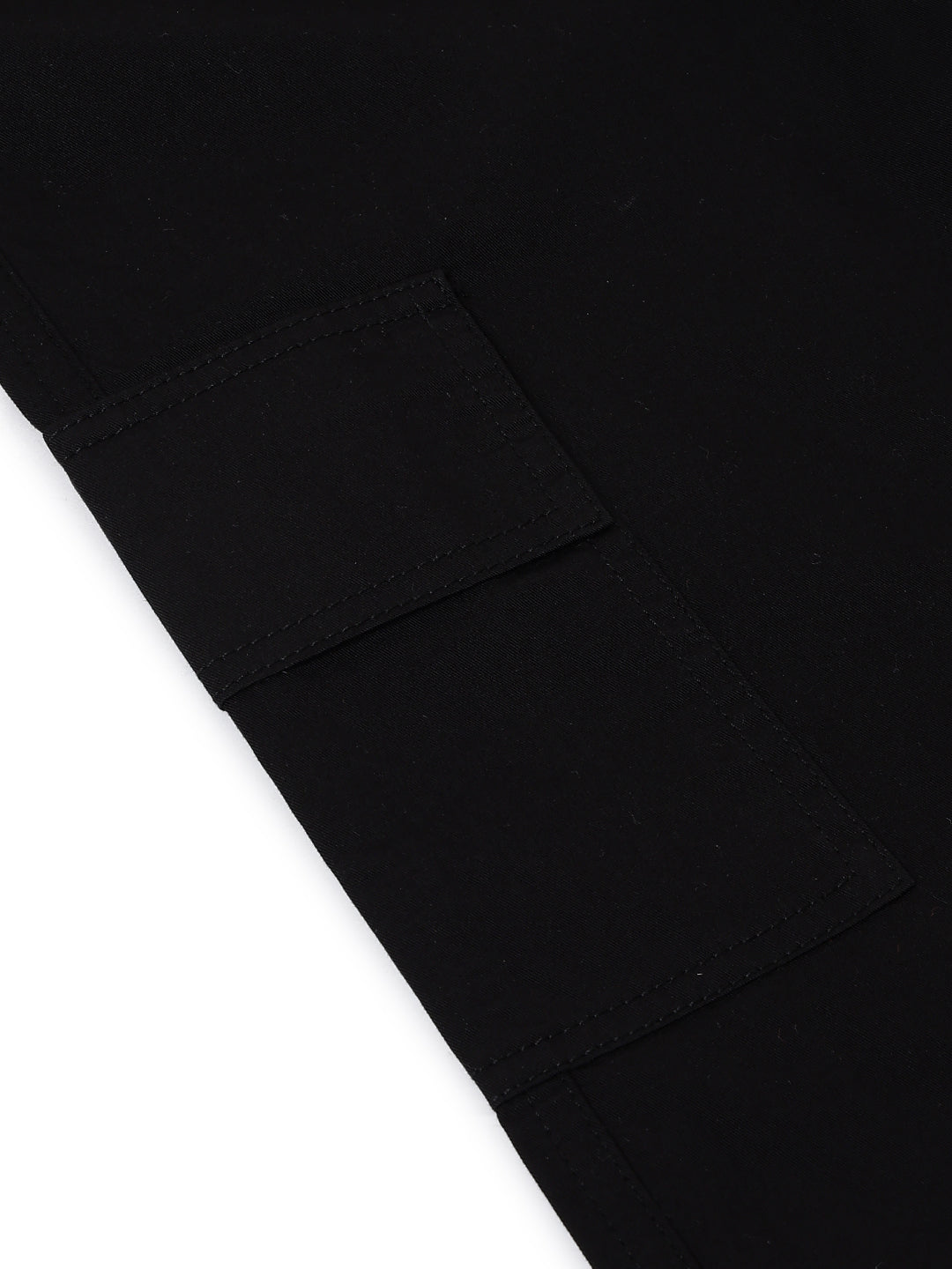 Girls Cotton Black Wide Leg Trousers