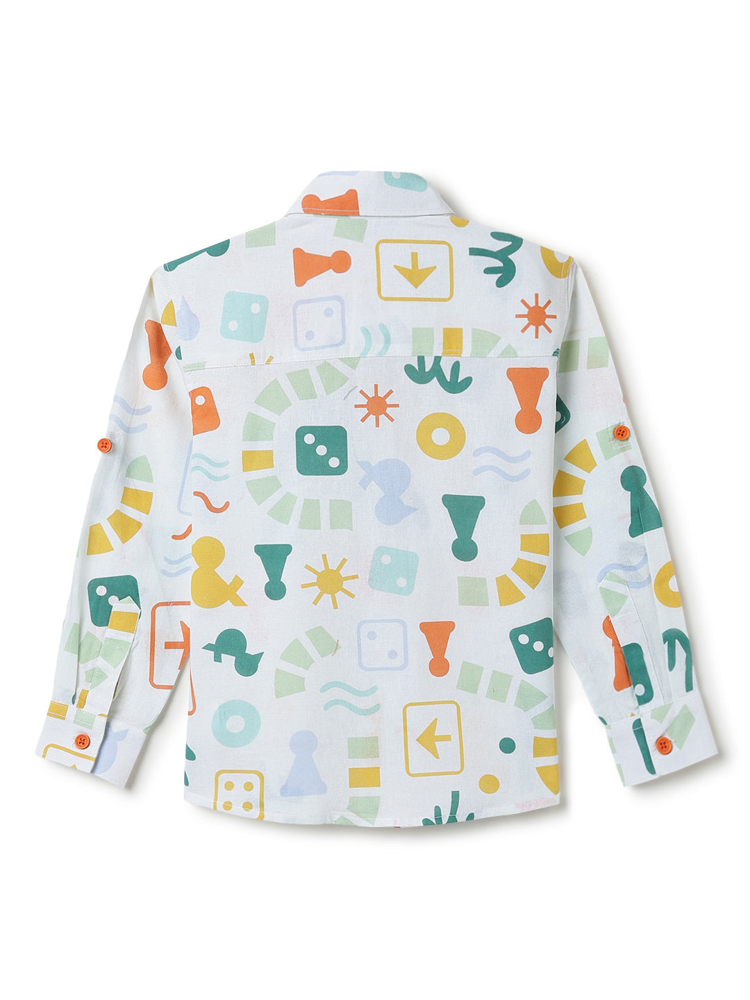 Boys Cotton Multicolor Printed Casual Shirt