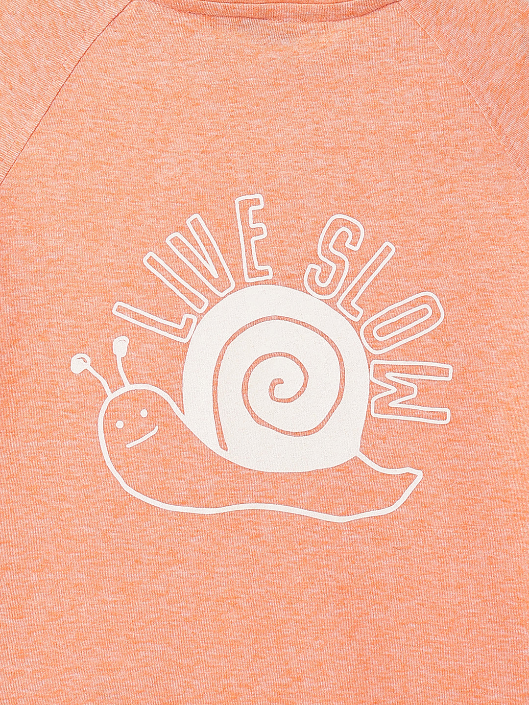 Boys Cotton Peach Printed Casual T-Shirt