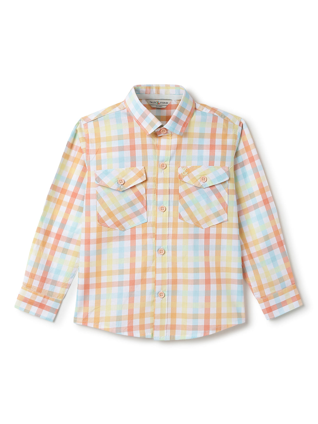 Boys Cotton Full Sleeve Regular Fit Checked Casual Shirt