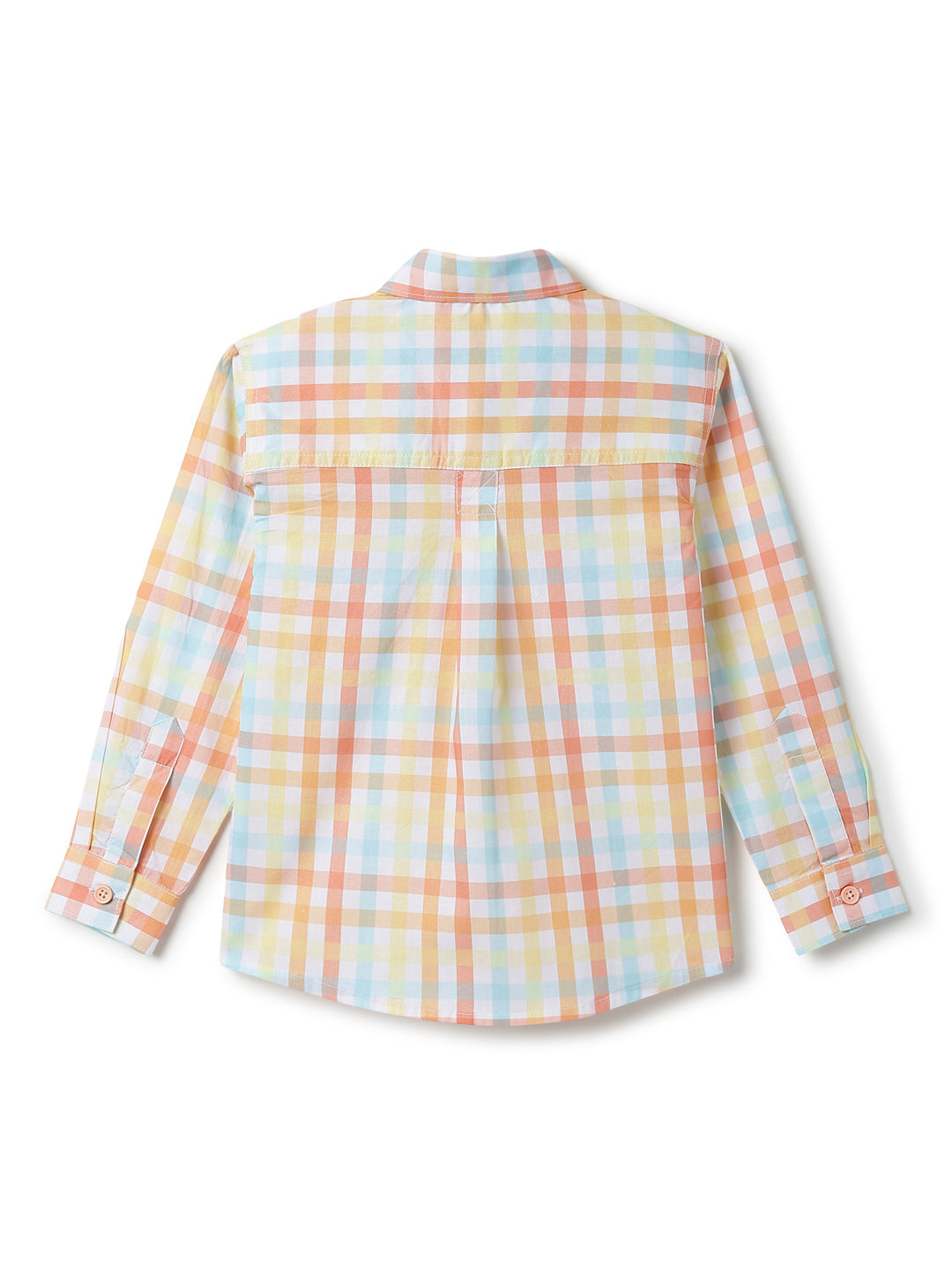 Boys Cotton Full Sleeve Regular Fit Checked Casual Shirt